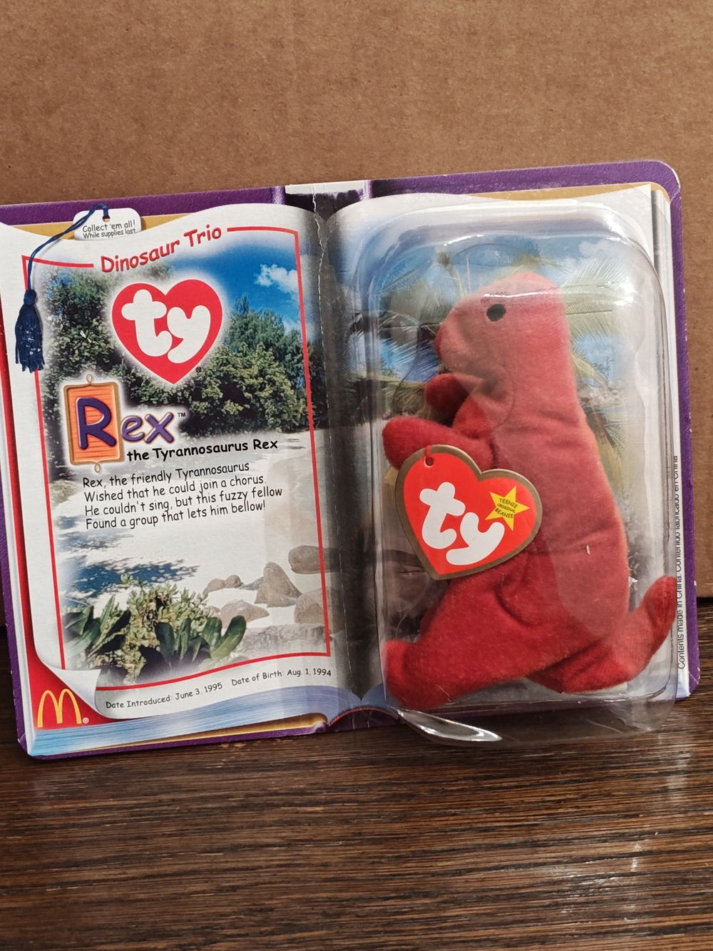 McDonald's 2000 Ty Teenie Beanie Babies Dinosaur